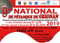 NATIONAL de Pétanque GRIGNAN 2019