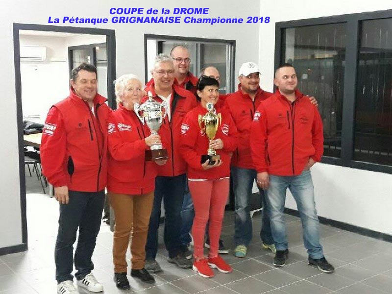 Pétanque grignanaise Championne du CdC de la Drôme